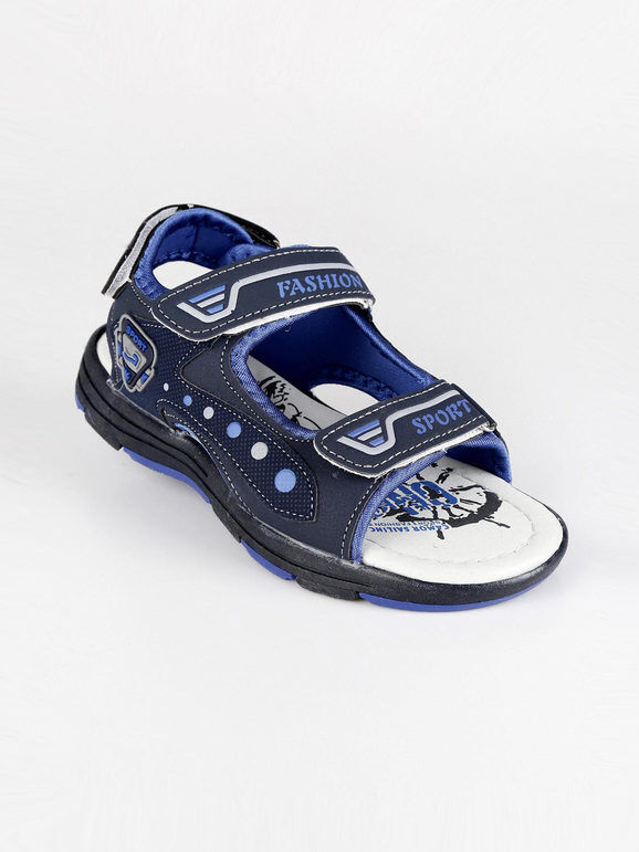 Shoes Sandali con strappi Sandali Bassi bambino Blu taglia 25