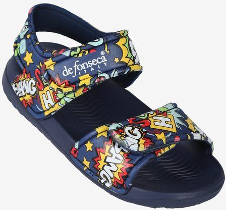 Defonseca Sandali da bambino in gomma con cinturini a strappo Sandali Bassi bambino Blu taglia 25