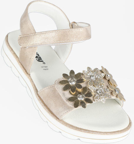 Energy Sandali da ragazza con fiori Sandali Bassi bambina Beige taglia 35