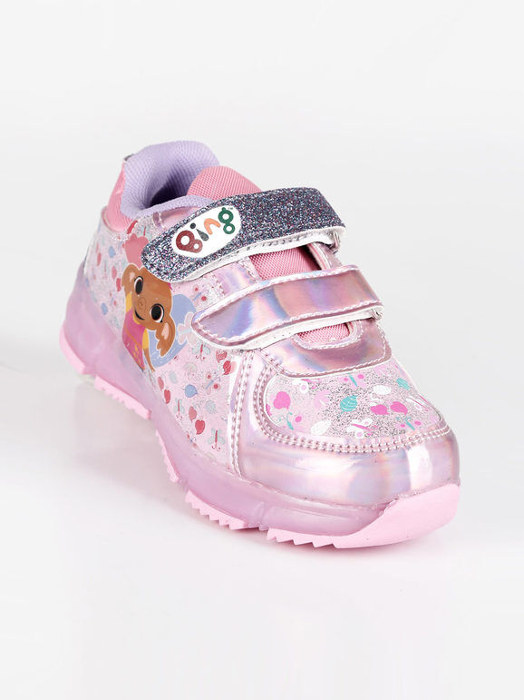 Bing Scarpe bimba con strappi e luci Sneakers Basse bambina Rosa taglia 30