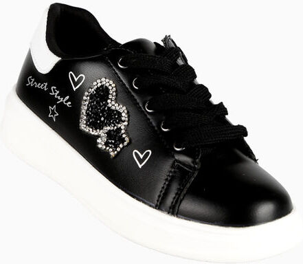 melania Sneakers basse da ragazza con strass Sneakers Basse bambina Nero taglia 36