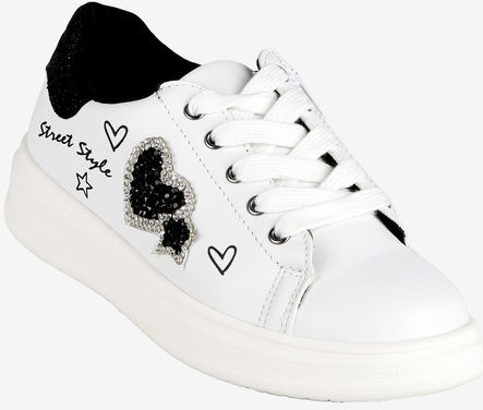 melania Sneakers basse da ragazza con strass Sneakers Basse bambina Bianco taglia 34