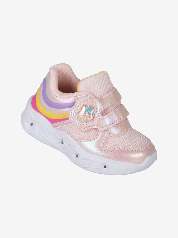 Bacio & Bacio Sneakers da bambina con luci e strappo Scarpe sportive bambina Rosa taglia 24