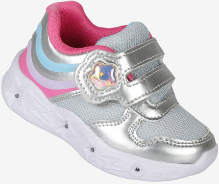 Bacio & Bacio Sneakers da bambina con luci e strappo Scarpe sportive bambina Argento taglia 24