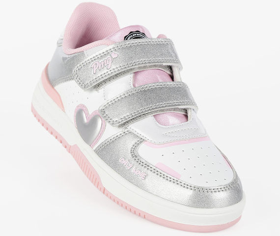 Primigi Sneakers da bambina con strappo bicolore Sneakers Basse bambina Argento taglia 27