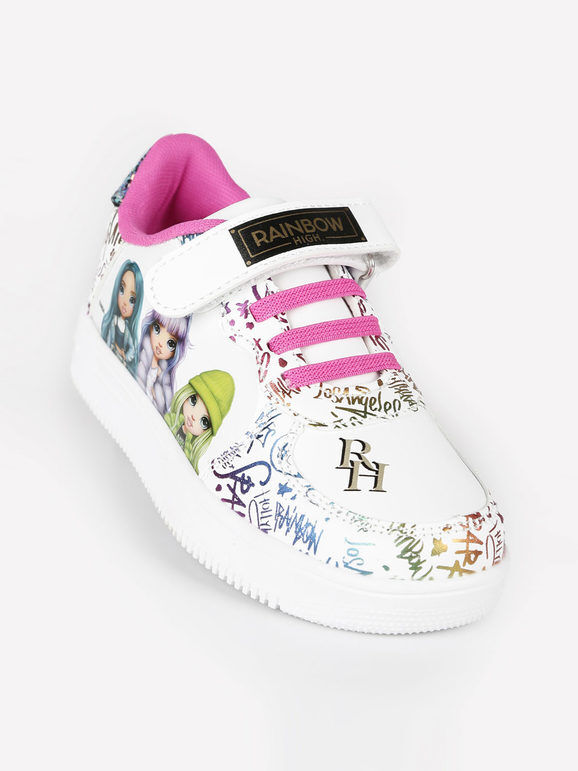 Rainbow Sneakers da bambina con strappo Sneakers Basse bambina Bianco taglia 27
