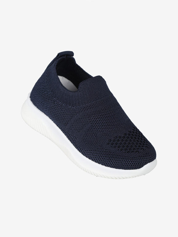 Sport Sneakers slip on da bambino in maglia Slip On bambino Blu taglia 24