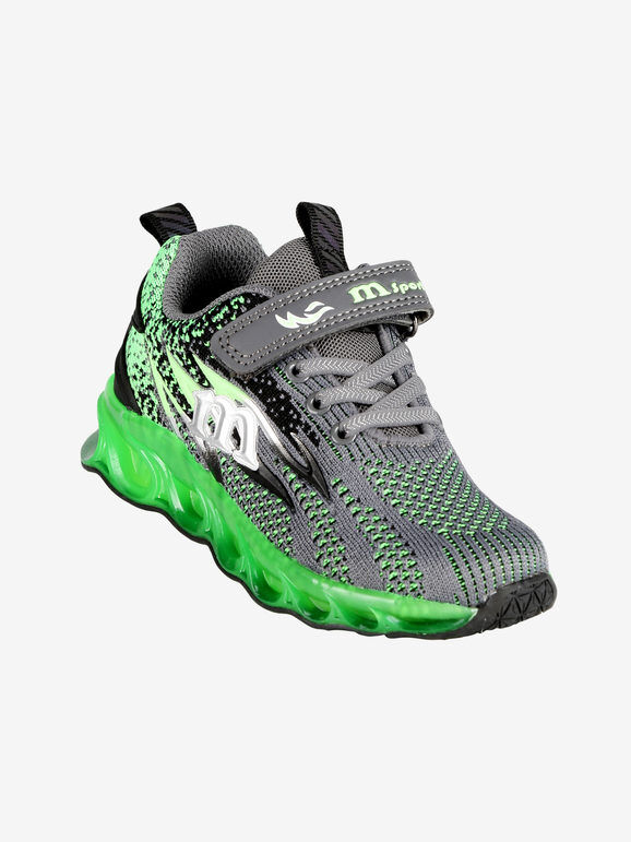 melania Sneakers sportive da bambino con luci Scarpe sportive bambino Verde taglia 29