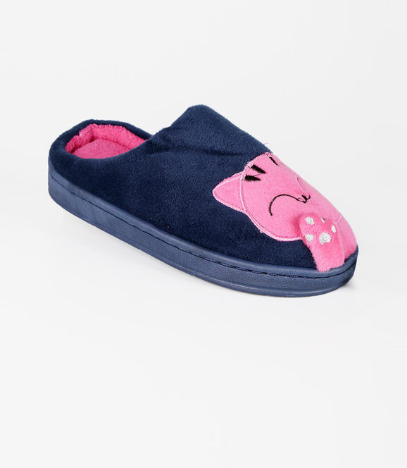 Slippers Ciabatte con pelo da bambina Pantofole bambina Blu taglia 28/29