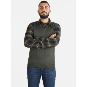 Baci & Abbracci Gilet uomo smanicato in maglia Cardigan uomo Verde taglia XL