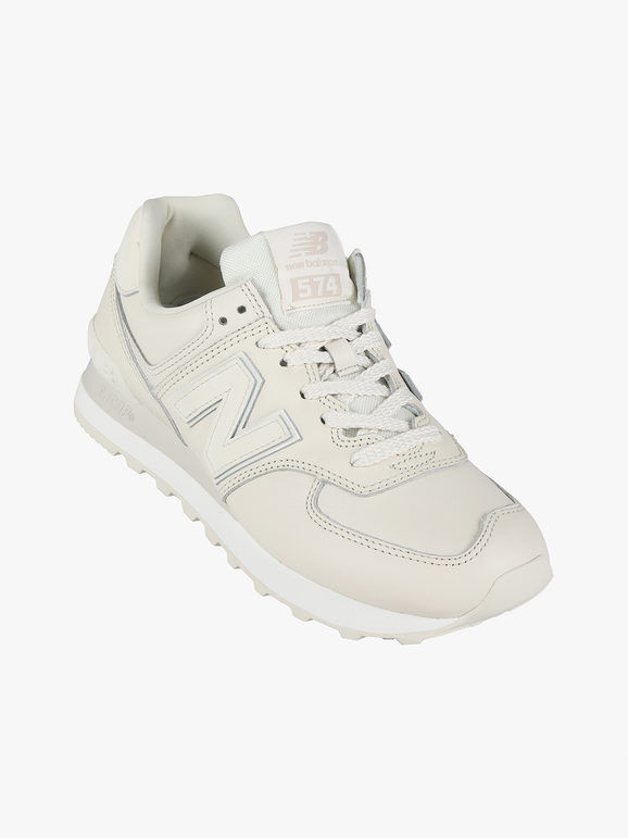 New Balance 574 Sneakers donna in pelle Scarpe sportive donna Bianco taglia 37