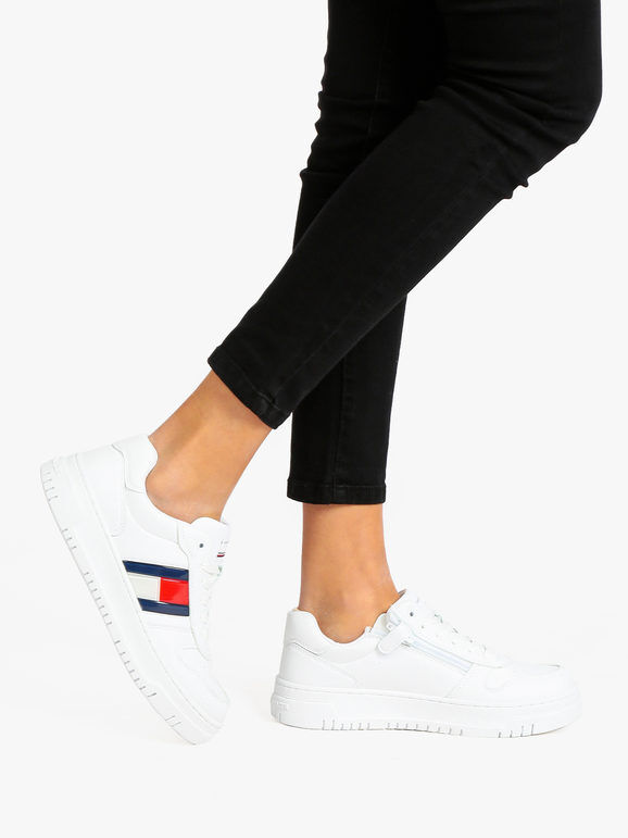 Tommy Hilfiger FLAG LOW CUT LACE UP Sneakers basse donna Sneakers Basse donna Bianco taglia 41