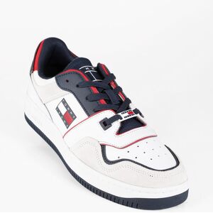 Tommy Hilfiger DECONSTRUCTED BASKET Sneakers in pelle da uomo Sneakers Basse uomo Bianco taglia 45