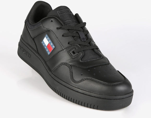 tommy hilfiger retro basket sneakers da uomo in pelle sneakers basse uomo nero taglia 40