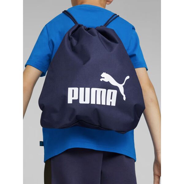 puma phase gym sacca in tessuto zaini unisex blu taglia unica