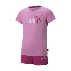 Puma Completo sportivo corto da bambina in cotone Pantaloni e shorts bambina Rosa taglia 10