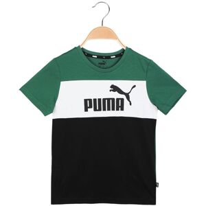 Puma ESS BLOCK TEE T-shirt sportiva da ragazzo T-Shirt e Top bambino Verde taglia 11/12