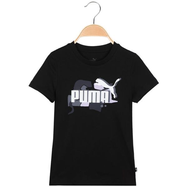 puma ess + street art t-shirt sportiva da ragazza t-shirt e top bambina nero taglia 15/16