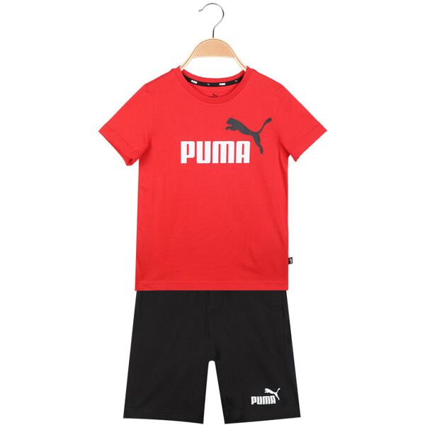 puma short jersey set completo sportivo corto da bambino completi 3-16 anni bambino rosso taglia 13/14