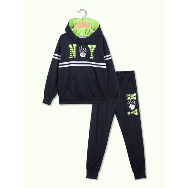 mini club tuta sportiva da ragazzo 2 pezzi felpa + pantaloni tute sportive bambino blu taglia 14