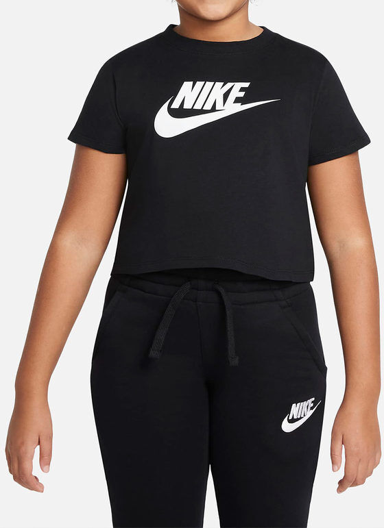 nike t-shirt cropped da ragazza t-shirt e top bambina nero taglia xl