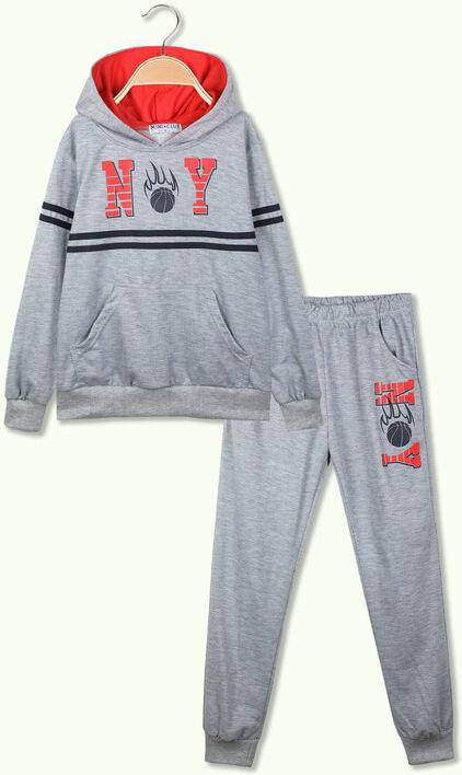 mini club tuta sportiva da ragazzo 2 pezzi felpa + pantaloni tute sportive bambino grigio taglia 10