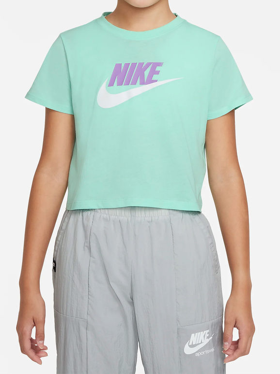 Nike T-shirt cropped da ragazza T-Shirt e Top bambina Verde taglia L