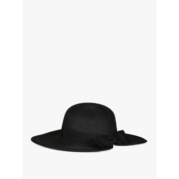 bella accessori cappello in paglia da donna moda mare donna nero taglia unica