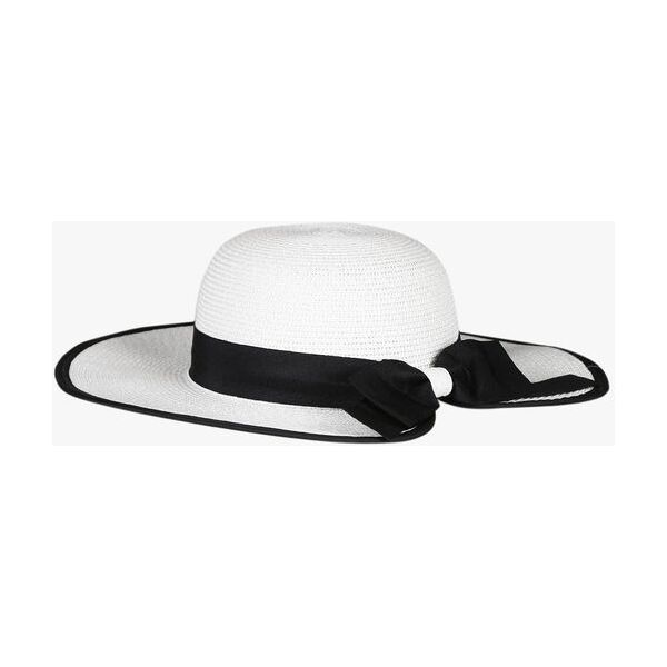 bella accessori cappello in paglia da donna moda mare donna bianco taglia unica