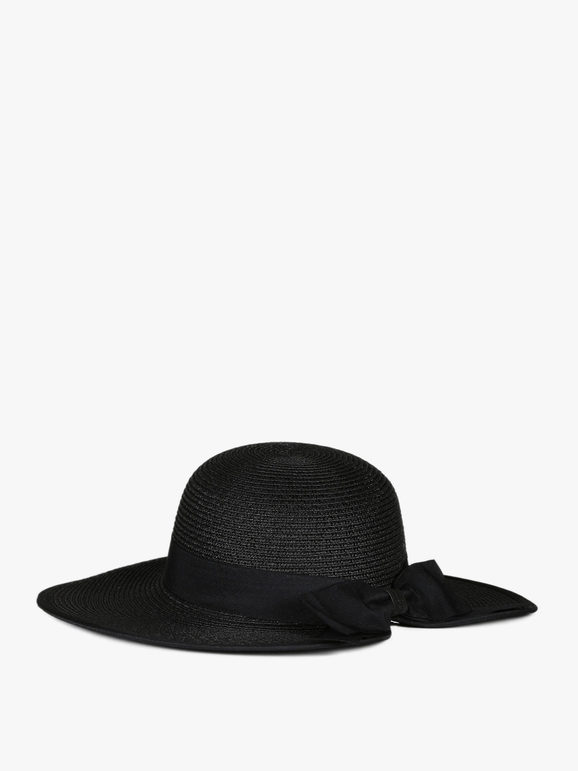 bella accessori cappello in paglia da donna moda mare donna nero taglia unica