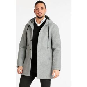 Ange Wear Cappotto da uomo con cappuccio Giacconi e Giubbotti uomo Grigio taglia M