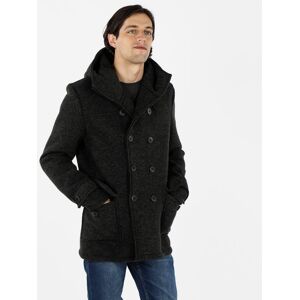 Solada Cappotto da uomo doppiopetto con cappuccio Cappotto Classico uomo Grigio taglia M