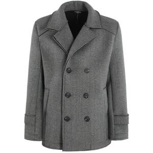 Ange Wear Cappotto doppiopetto da uomo in panno Cappotto Classico uomo Grigio taglia XXL