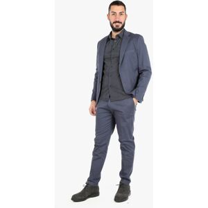 New Marshll Completo uomo in cotone tinta unita Blazer uomo Blu taglia 50