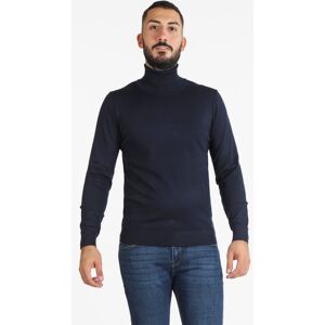 Baci & Abbracci Dolcevita in maglia da uomo Pullover uomo Blu taglia M