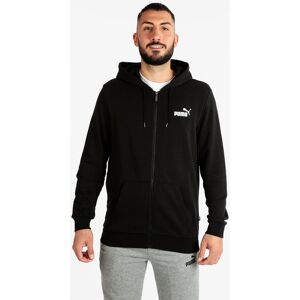 Puma ESS SMALL LOGO Felpa in cotone con cerniera e cappuccio Felpe Leggere uomo Nero taglia L