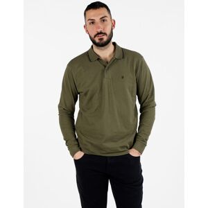 Coveri Polo da uomo a maniche lunghe in cotone Polo Manica Lunga uomo Verde taglia XXL