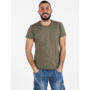 Ange Wear T-shirt girocollo da uomo in cotone T-Shirt Manica Corta uomo Verde taglia XL