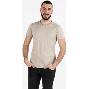 Ange Wear T-shirt girocollo da uomo in cotone T-Shirt Manica Corta uomo Beige taglia XL