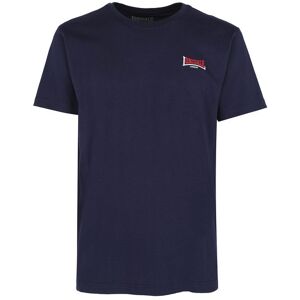 Lonsdale T-shirt girocollo da uomo in cotone T-Shirt Manica Corta uomo Blu taglia M