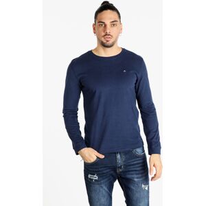 Navy Sail T-shirt uomo girocollo a maniche lunghe T-Shirt Manica Lunga uomo Blu taglia L