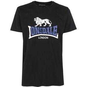 Lonsdale T-shirt uomo in cotone con stampa T-Shirt Manica Corta uomo Nero taglia XL