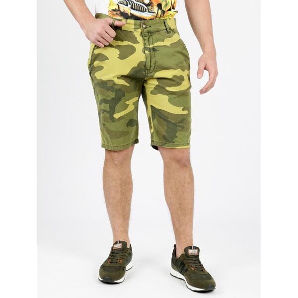 keep in touch bermuda slim con motivo militare taglie over bermuda uomo giallo taglia 50