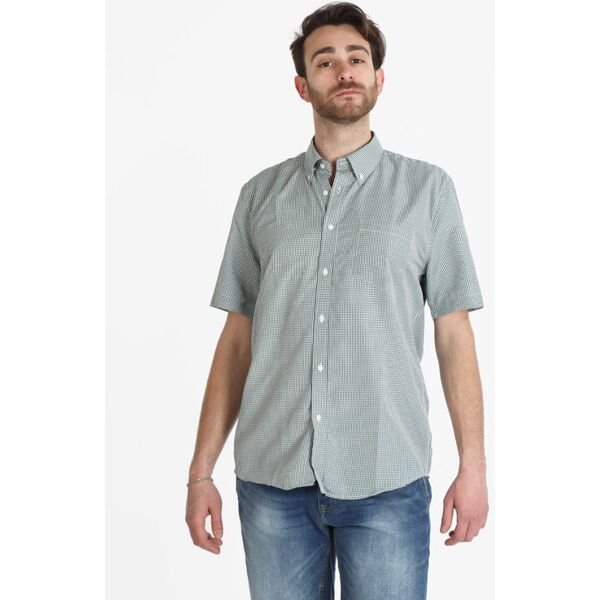 sky camicia a quadretti da uomo manica corta camicie classiche uomo verde taglia xl