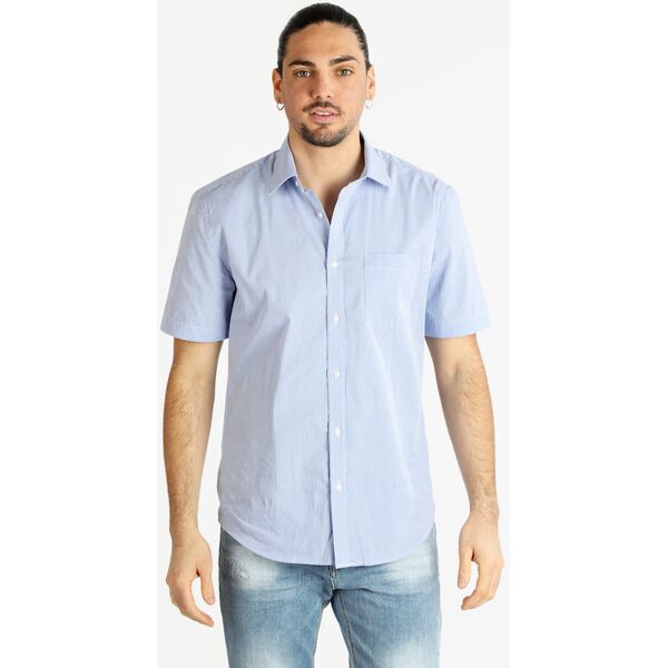 coveri camicia da uomo a maniche corte in cotone camicie classiche uomo blu taglia xl