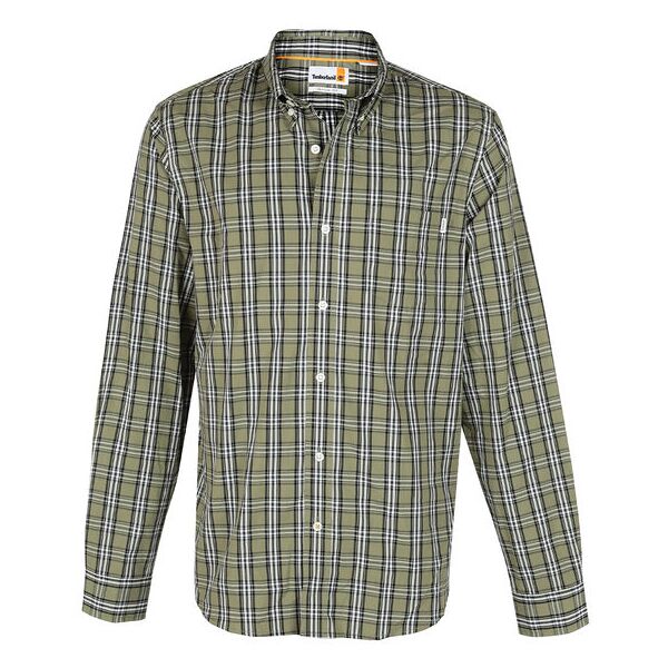 timberland camicia da uomo regular fit a quadri camicie classiche uomo verde taglia m