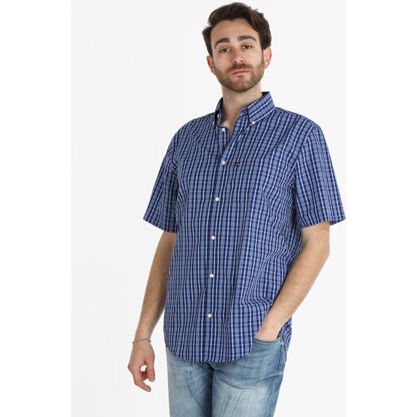 be board camicia in cotone da uomo manica corta camicie classiche uomo blu taglia xl