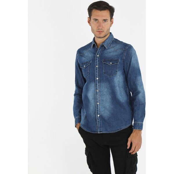 yes design camicia in jeans da uomo camicie classiche uomo jeans taglia s