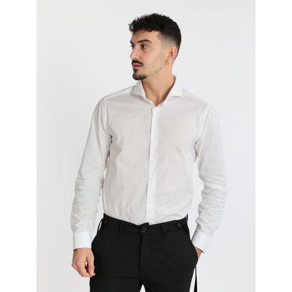 andy don b camicia uomo tinta unita camicie classiche uomo bianco taglia xl