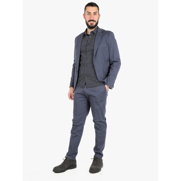 new marshll completo uomo in cotone tinta unita blazer uomo blu taglia 52